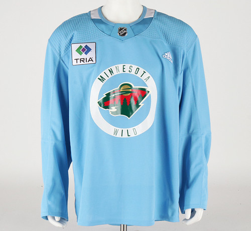 Practice Jersey - Minnesota Wild - Baby Blue Adidas Size 58 Practice Jersey - Minnesota Wild - Baby Blue Adidas Size 58