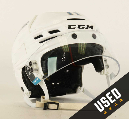 Size S - CCM Tacks X Custom White Helmet - Columbus Blue Jackets #3