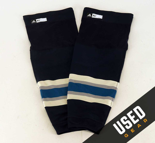 Game Sock - Columbus Blue Jackets - Navy Blue Adidas Size XL+ #4
