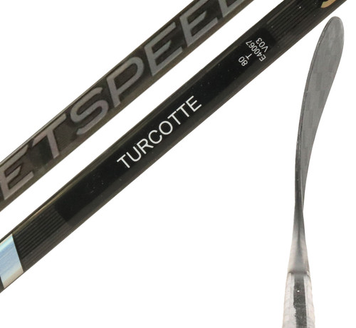 Left - Alex Turcotte Jetspeed FT5 Pro 'Dressed as Jetspeed FT7 Pro' 80 Flex Stick