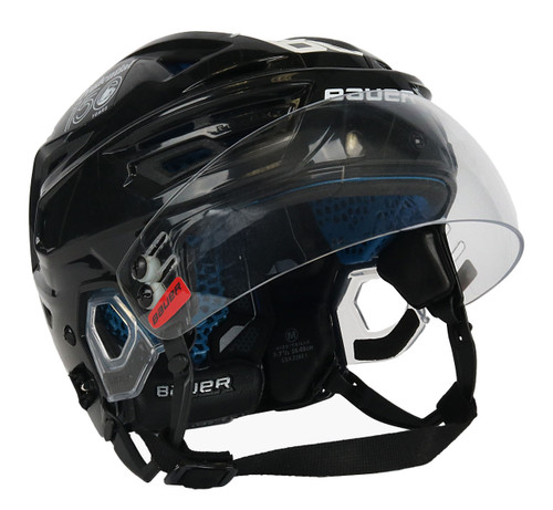 Size M - Bauer Re-Akt 3D Black Helmet - Jack Hughes New Jersey Devils