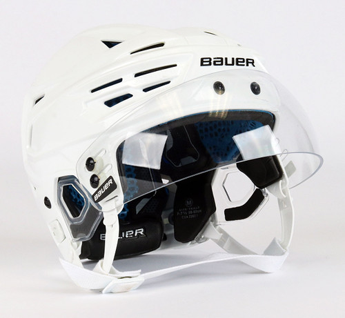 Size M - Bauer Re-Akt 3D White Helmet - New Jersey Devils