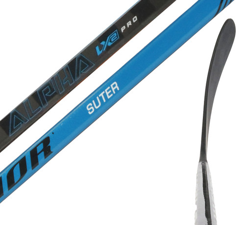 Left - Ryan Suter Novium Pro 'Dressed as Alpha LX2 Pro' 100 Flex Stick