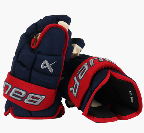 14" Bauer Supreme Mach Gloves - Zach Aston-Reese Columbus Blue Jackets