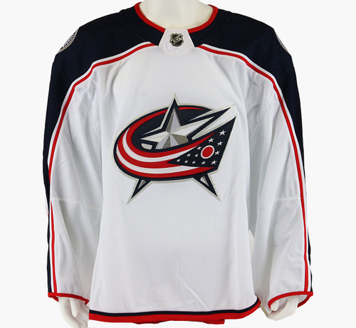 Game Jersey - Columbus Blue Jackets - White Adidas Size 58G