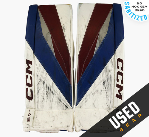 35" - CCM Axis XF Pro White Pads - Isak Posch Colorado Avalanche