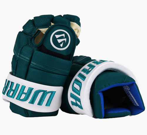15" Warrior Covert QR7 Pro Gloves - Team Stock San Jose Sharks