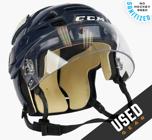 Size M - CCM HTV08 Navy Blue Helmet - Columbus Blue Jackets #5