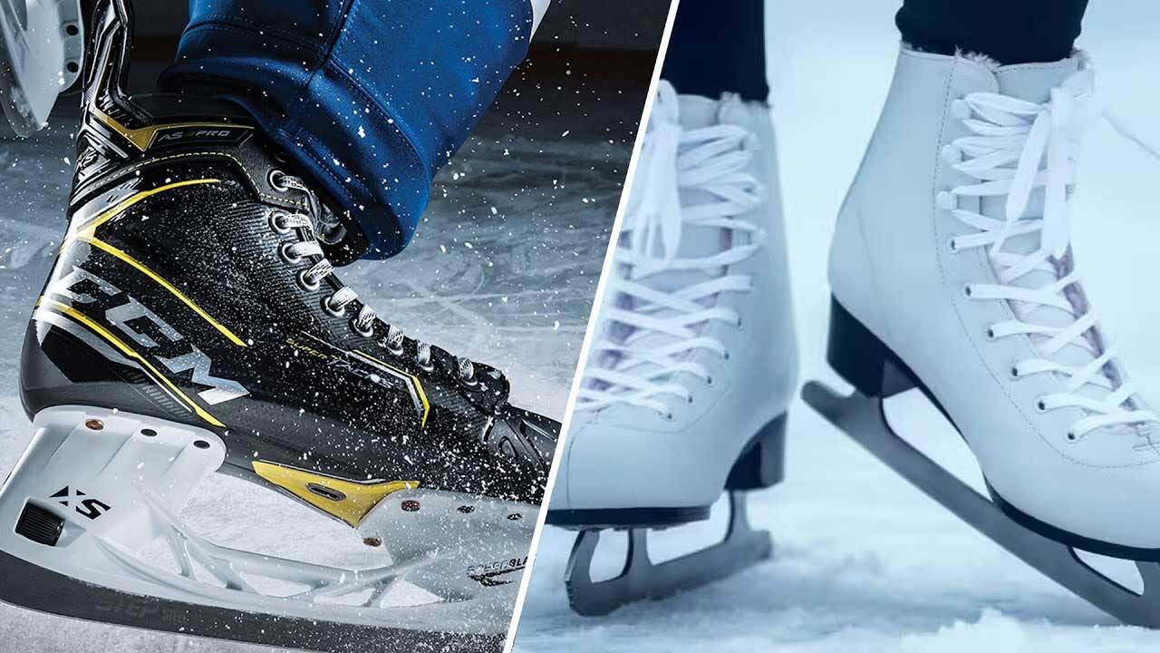 Hockey Player Practicing In Between Tires