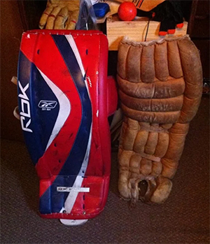 Modern vs Retro goalie equipment