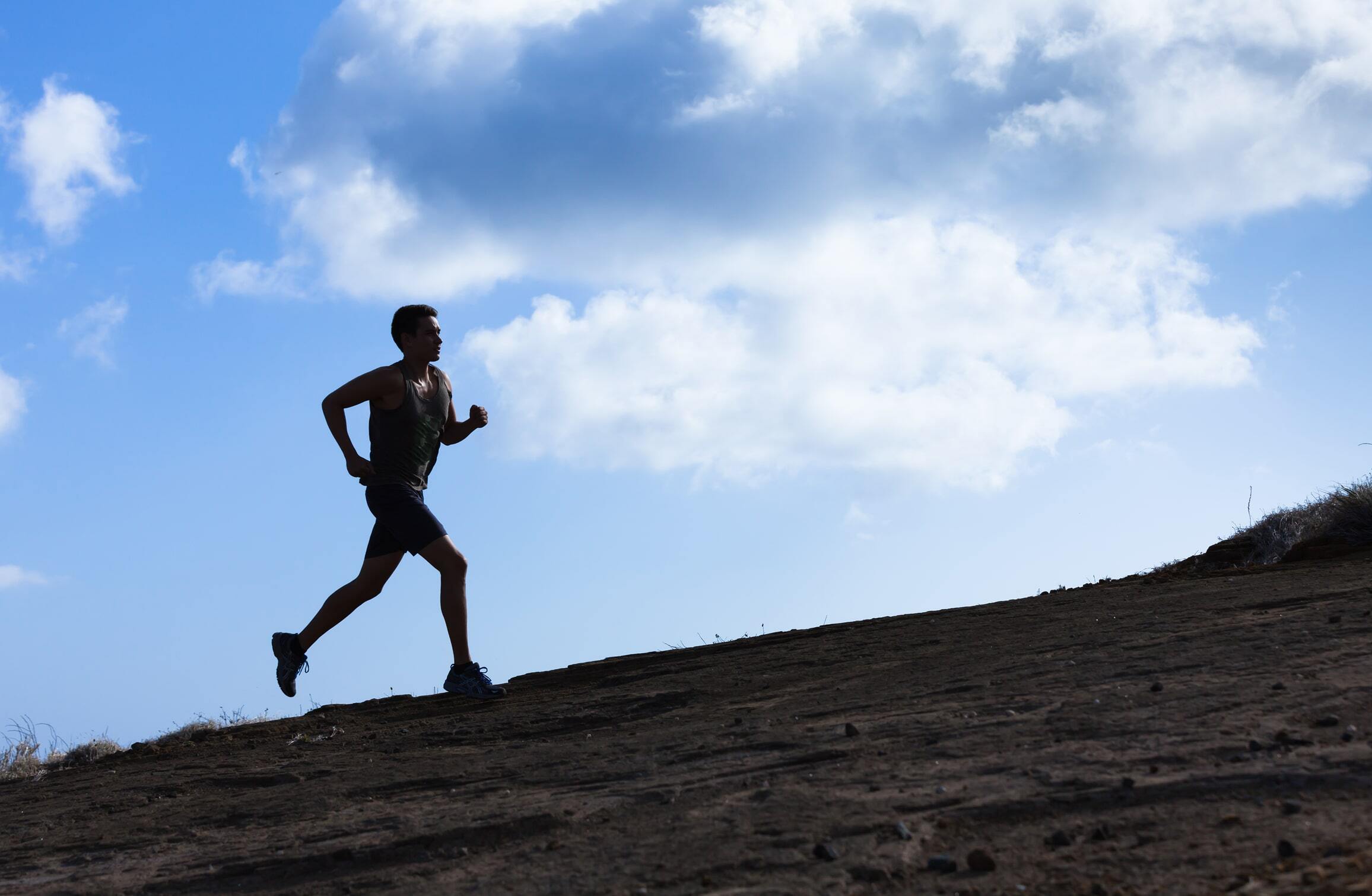 Running up a hill