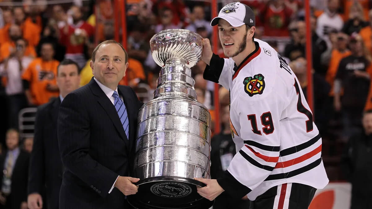 Holding Stanley Cup