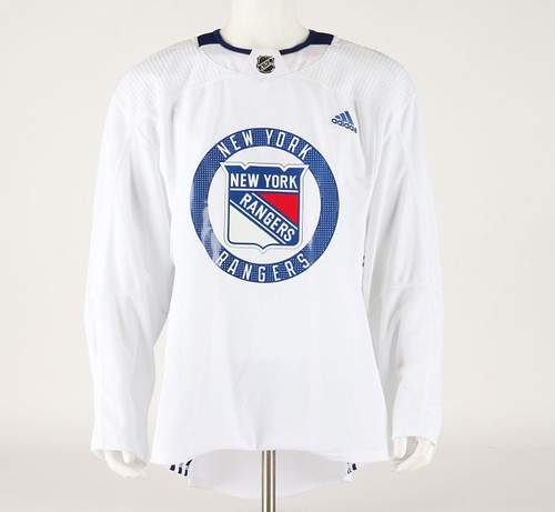 Practice Jersey - New York Rangers - White Adidas Size 58 - Pro 