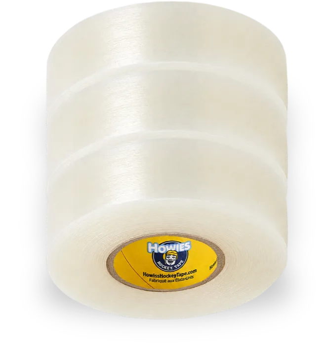 Clear hockey tape rolls
