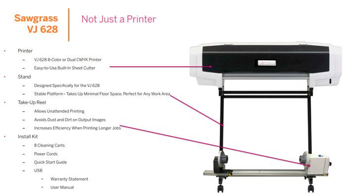 Sawgrass VJ 628 Printer Take-up Reel