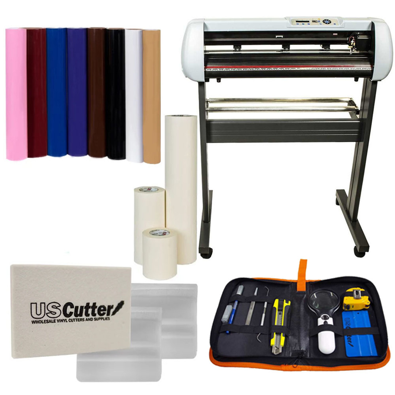 USCutter MH Vinyl Cutter Starter Kit w/Media + Tools (28/34/50)