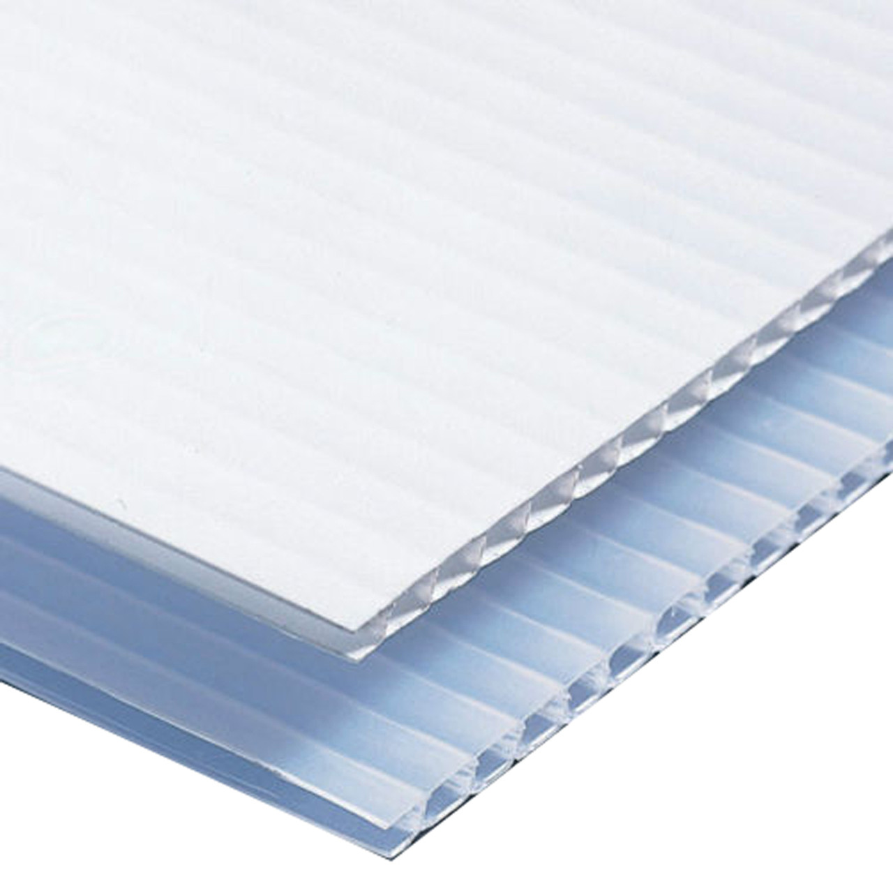18 x 12 Corrugated Plastic Sheets - Short Flute White