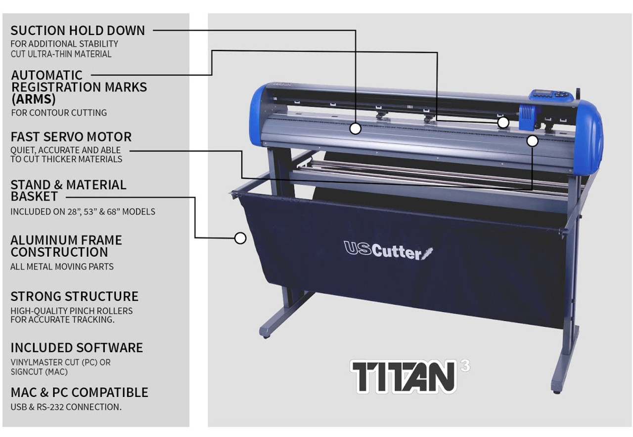 53 Vinyl Cutter Plotter Sign Cutting Machine w/Software+3 Blades LCD  Screen