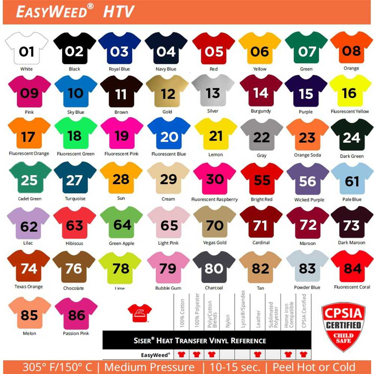 15 siser easyweed heat transfer vinyl