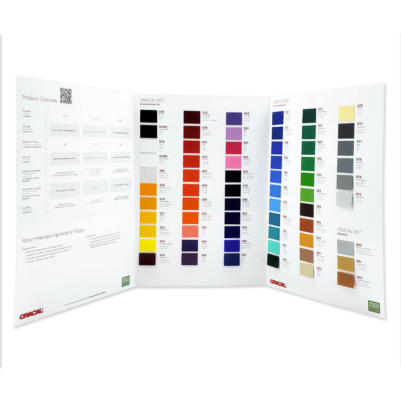 Oracal 651 Intermediate Cal Vinyl Color Selector Guide