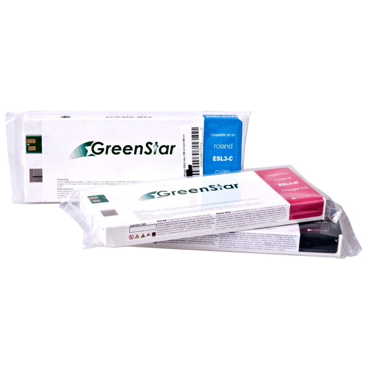 Greenstar ESL3 Eco-Sol MAX Compatible Inks for Roland BN-20 / Eco