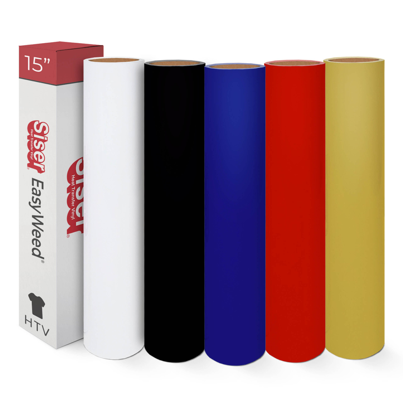 SISER EasyWeed Heat Transfer Vinyl Starter Bundle 5-Color