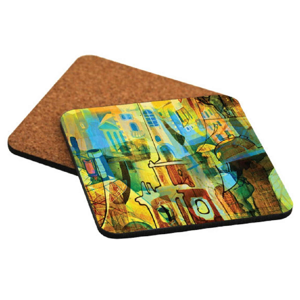 Coaster Dye Sublimation Blank with Cork Bottom - 3.75in Square