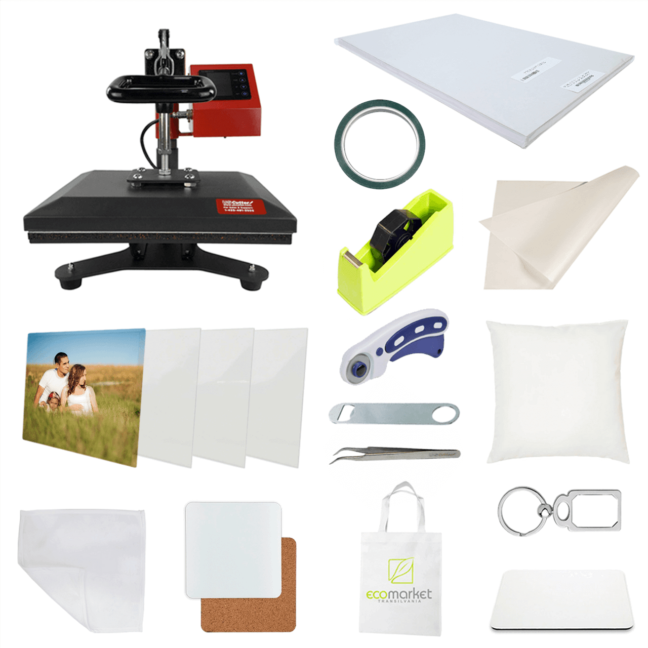 Sublimation Bundle Starter Package with heat and mug press and