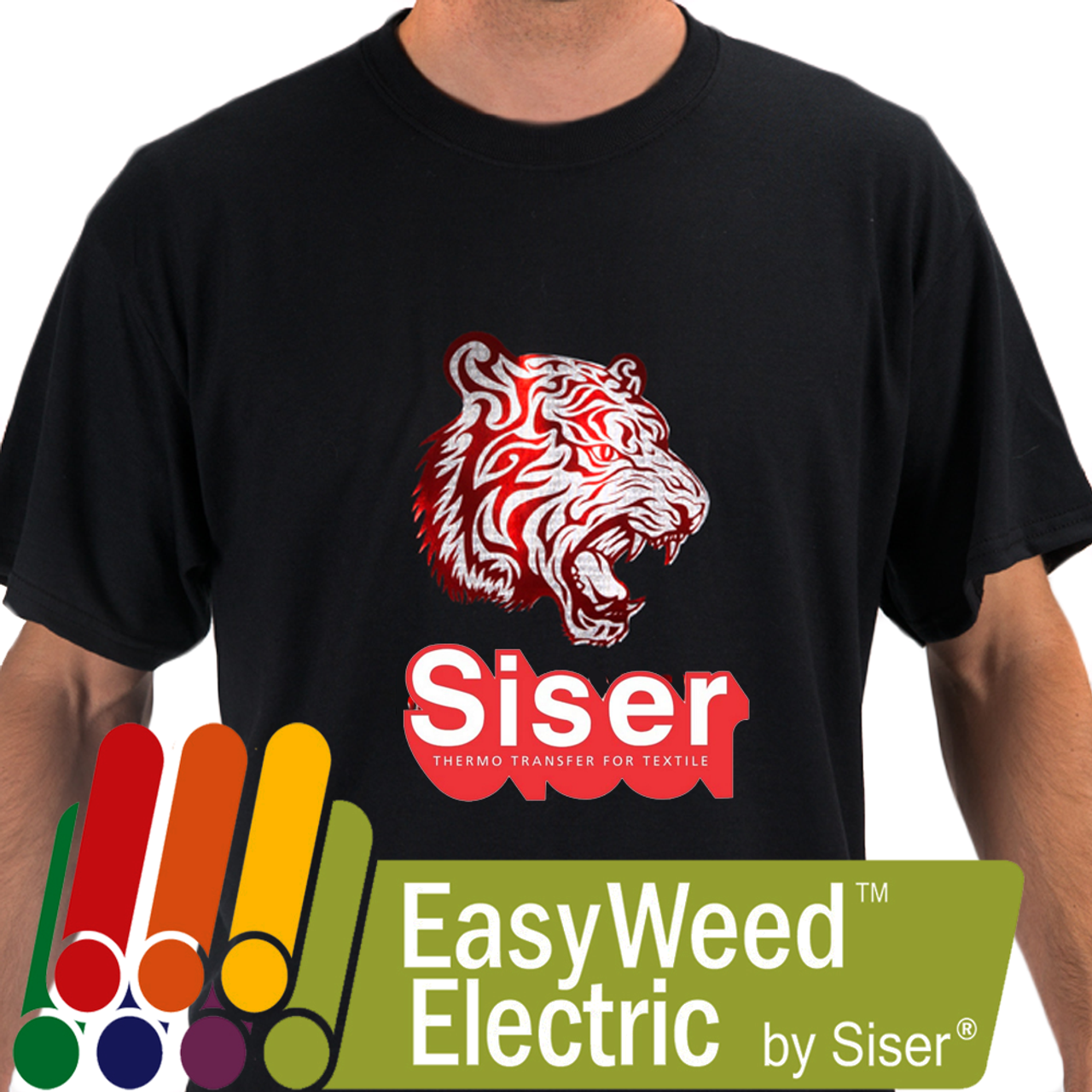 SISER EasyWeed Heat Transfer Vinyl Tshirt /Textile Thin HTV 12 x 60 (5ft)