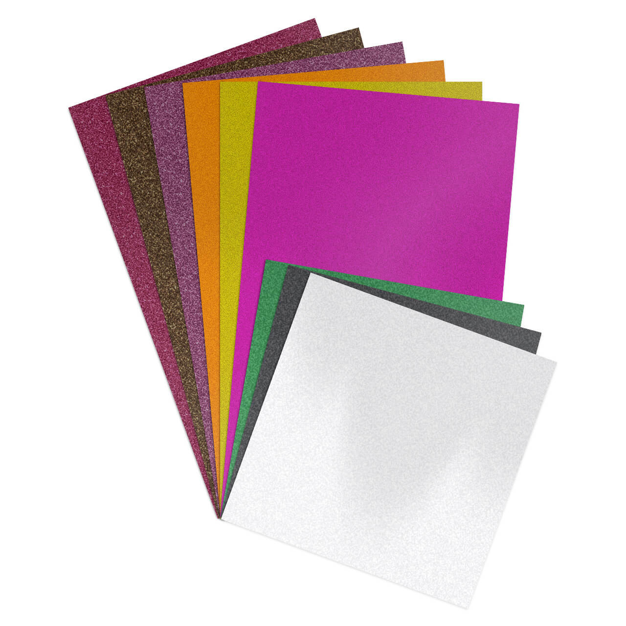 Siser Glitter, Sparkle, Twinkle 9 Color 12 Sheet Sampler HTV Bundle