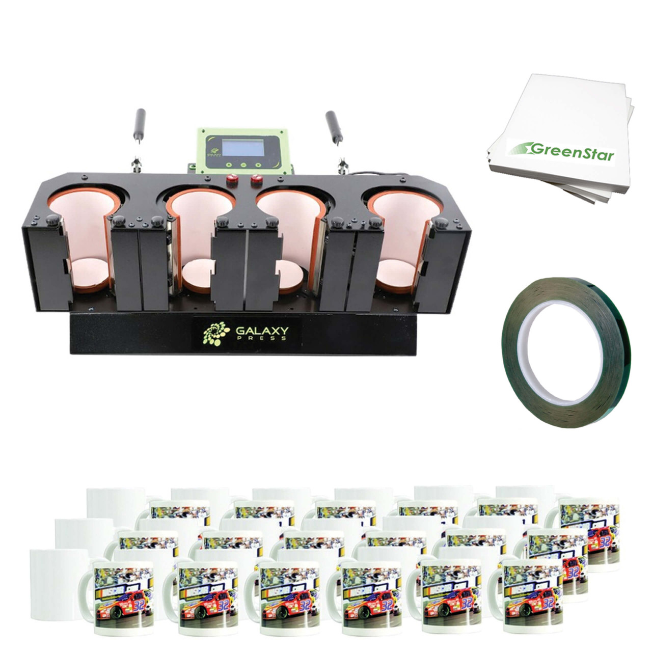 Sublimation Blank Bundle + Heat Press Combo Kit