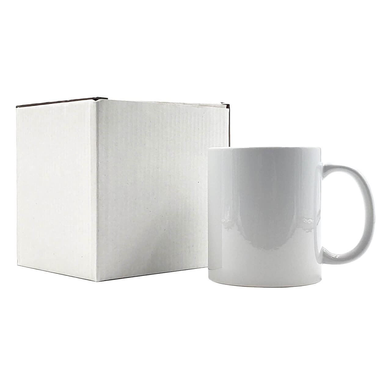 15oz Sublimation Mugs With Gift Mug Box. Mugs - Cardboard Box - 12 Mugs