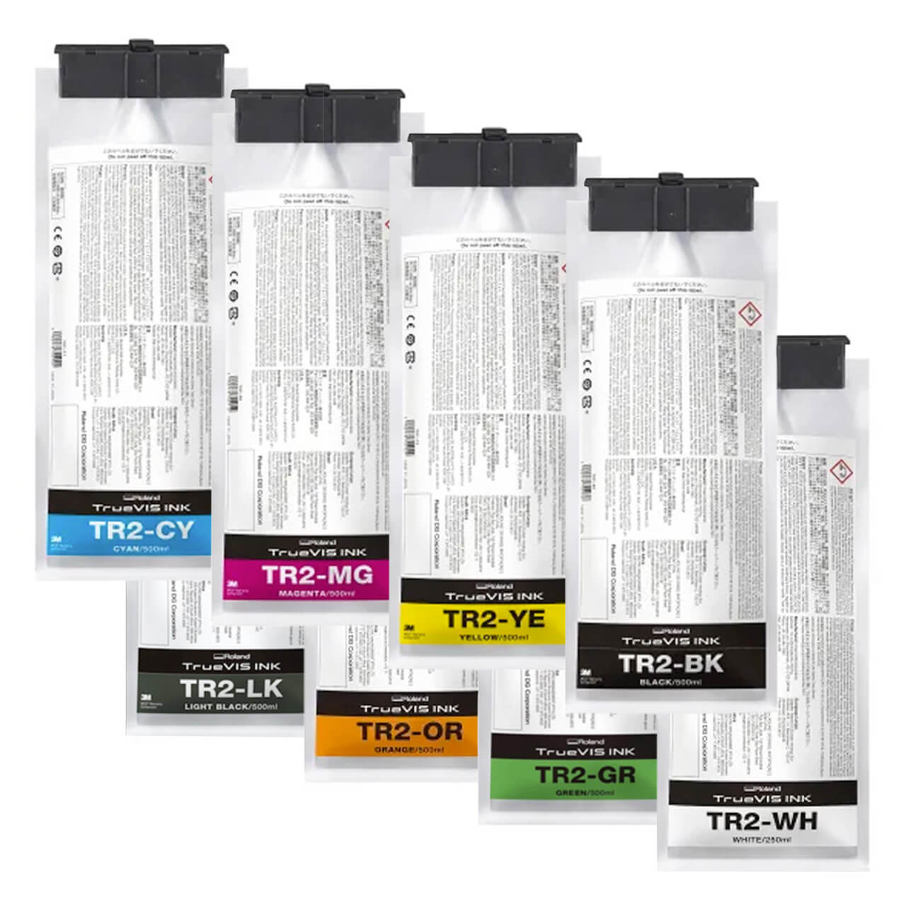 TR-LC Roland TrueVisインク Roland TrueVIS TR2 Ink Set for VG3 Printers CMYKLkOrGrWh