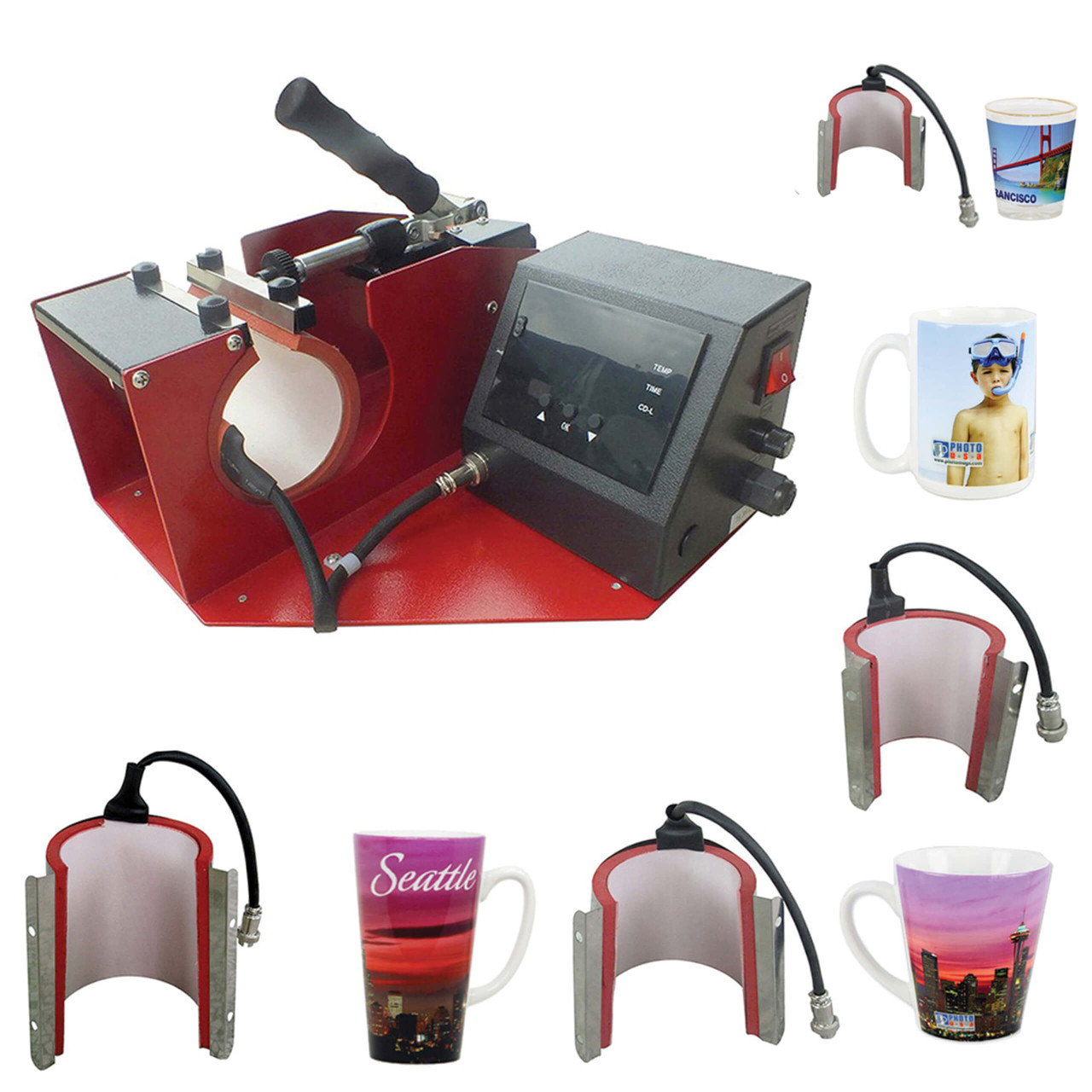 Heat Press Combo Multifunction 14 in 1 Combo Mug Press Machine Sublimation  Printing Machine