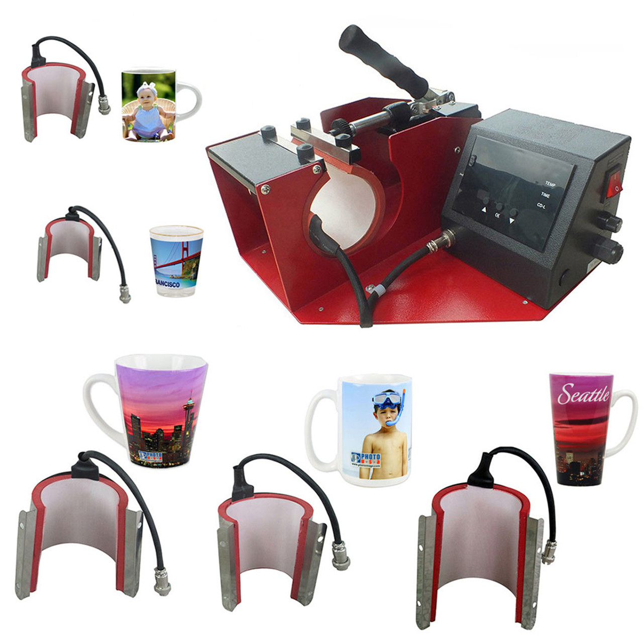 Heat Press Multifunction 14 in 1 Combo Mug Press Machine – CECLE Machine