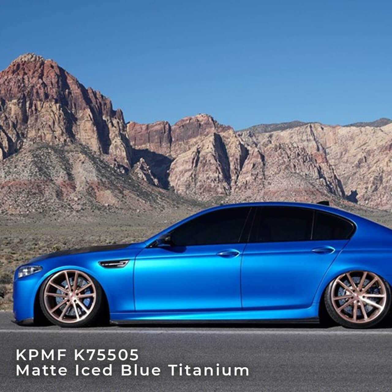KPMF K75400 Series Matte Iced Blue Titanium Vinyl Vehicle Wrap