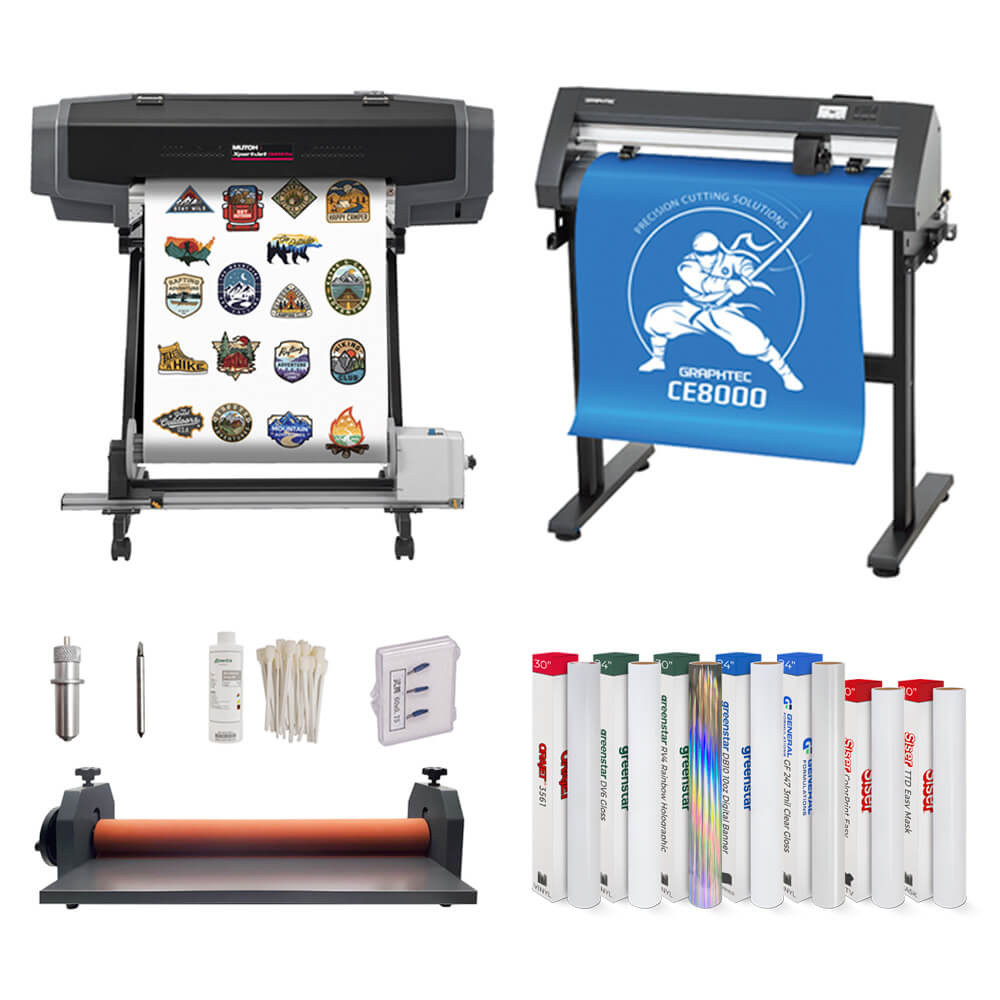 Mutoh XpertJet C641SR Pro Print & Cut Sticker Bundle – Die-Cut