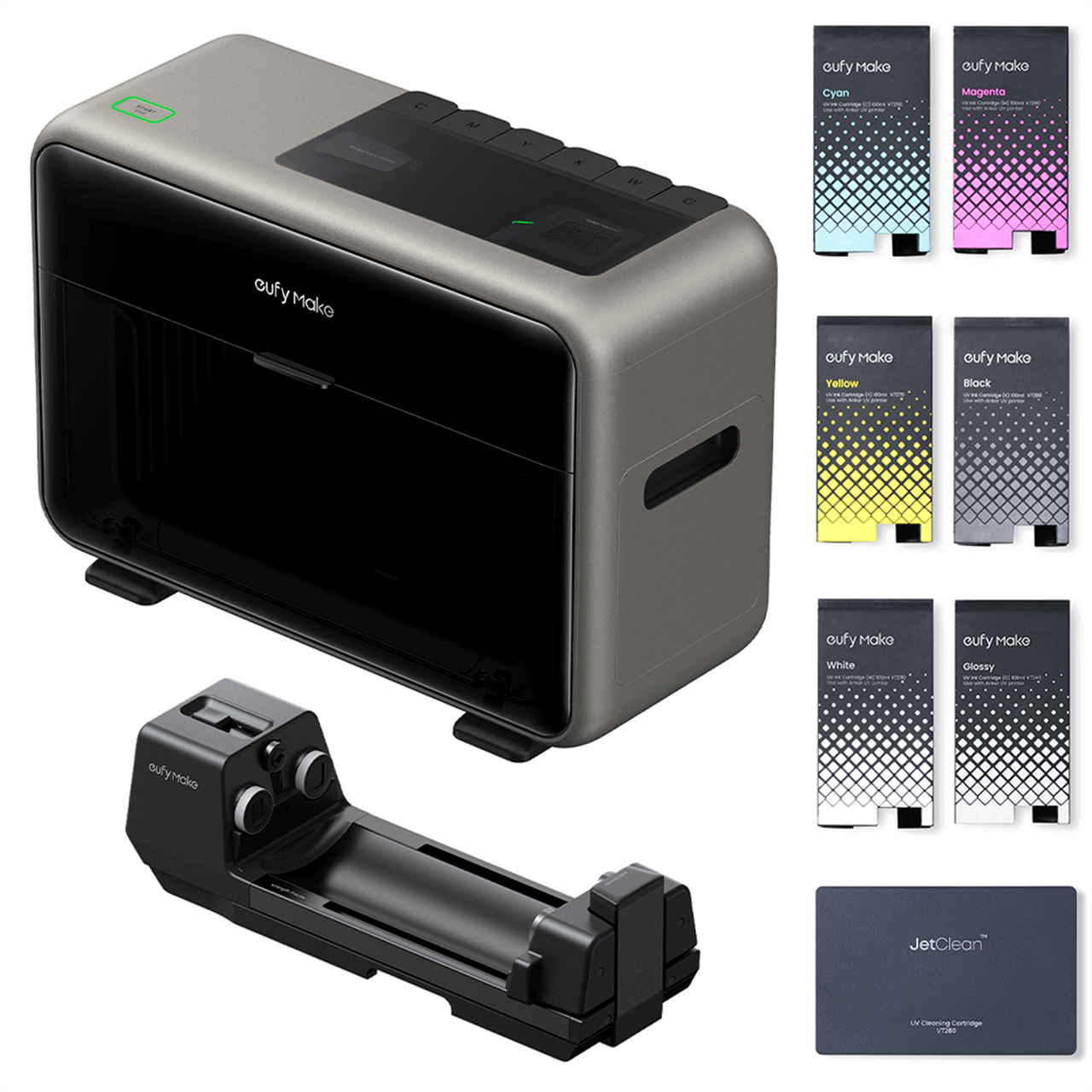 eufyMake E1 3D-Texture UV Printer Rotary Bundle with Ink — Direct