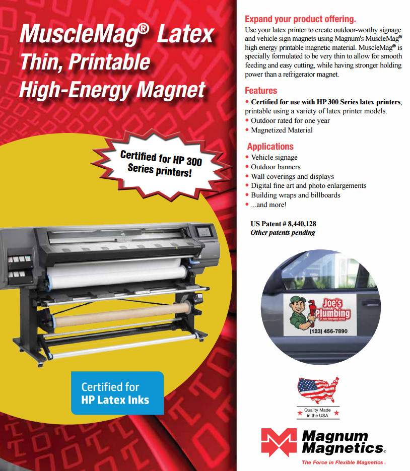 Magnum Magnetics MuscleMag Latex High Energy Printable Magnetic Media