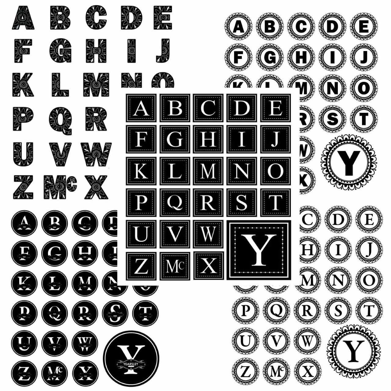 Svg Vector Lettering Alphabet Design SVG Letter Vector Art Package, Vector Vinyl Lettering ...