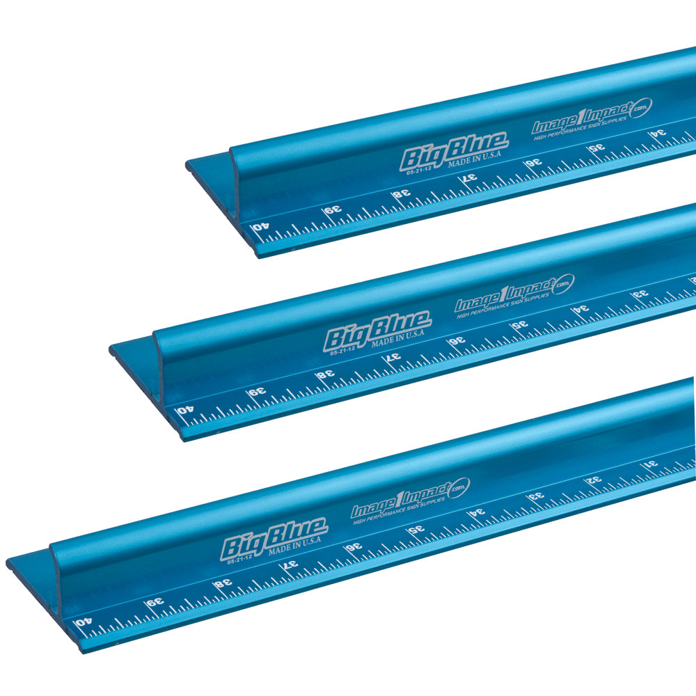 Big Blue Aluminum Safety Ruler, 28