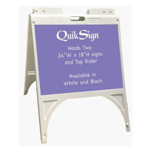 White A Frame Sandwich Board Sign  Holds Two 24"x 18" Sign Boards