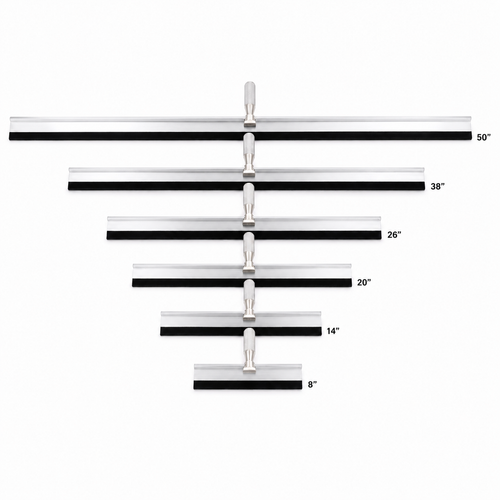 Alumalite Squeegee with Felt Edge, Aluminum Vinyl Application Squeegee