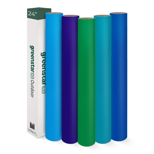 Greenstar 5-Color Outdoor Vinyl Starter Packs, 24" x 10 Yard Rolls