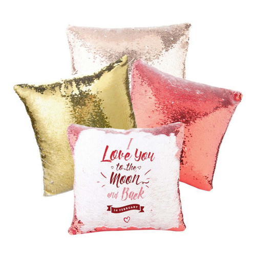 Square Sequin Pillow Case Two-Tone Dye Sublimation Blank