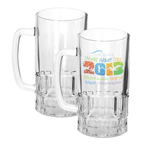 18oz Clear Glass Beer Mug Dye Sublimation Blank