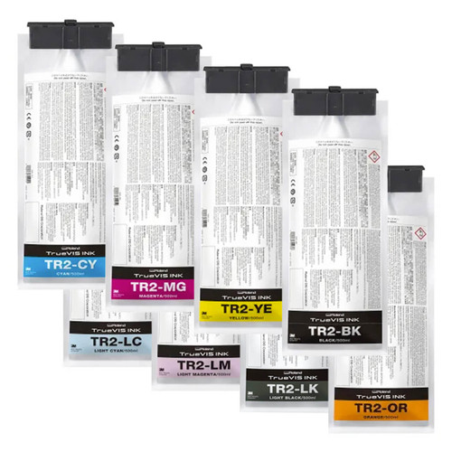 Roland TrueVIS TR2 Ink Set for VG3 Printers CMYKLcLmLkOr & Cleaning Pouch