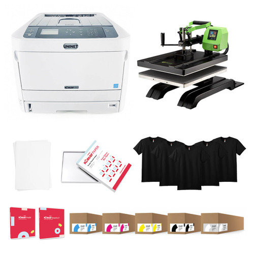 Uninet iColor 650 Printer With Heat Press Bundle, Includes iColor ProRIP, SmartCUT and 2 Year Warranty