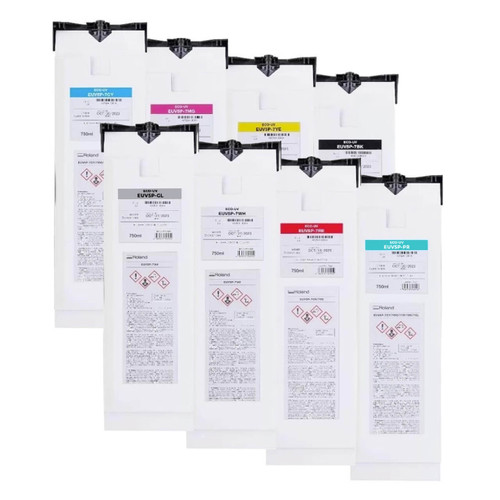 Roland TrueVIS Eco-UV Ink Pouches 750ml for LG & VersaOBJECT UV Printers (EUV5P)