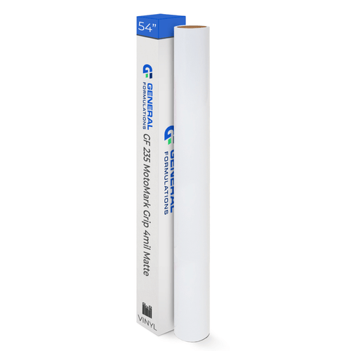 General Formulations GF 235 MotoMark Grip 4.0mil Matte White Digital Vinyl